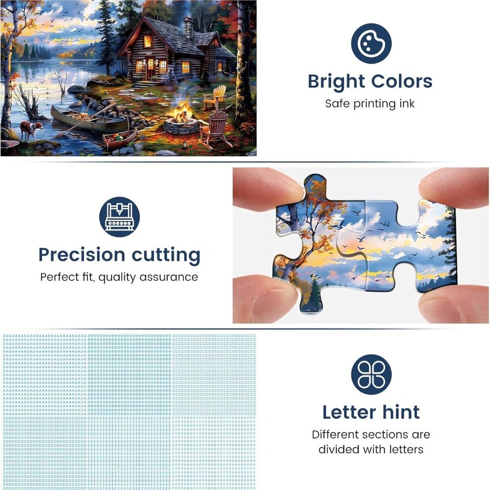Puzzles for Adults 500 Pieces Puzzle Coutryside Jigsaw Puzzles for Adults Kids A - Picture 4 of 7